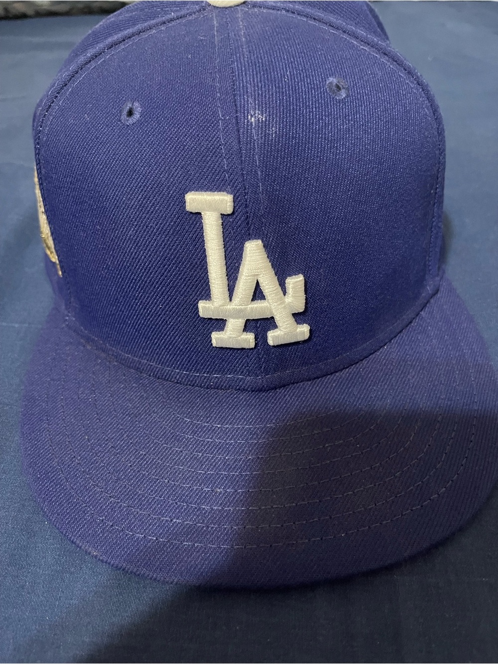 New Era Royal Blue Los Angeles LA Logo Baseball Cap with White Embroidery